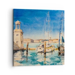 Bild auf Leinwand - Leinwandbild - Sonnige Lagune - 70x70 cm