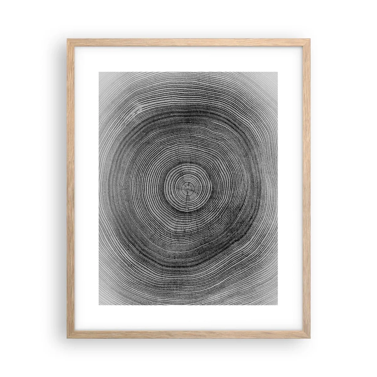 Poster in einem Rahmen aus heller Eiche - Zeichen der Zeit - 40x50 cm