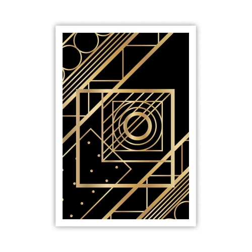 Poster - Goldene Geometrie - 70x100 cm