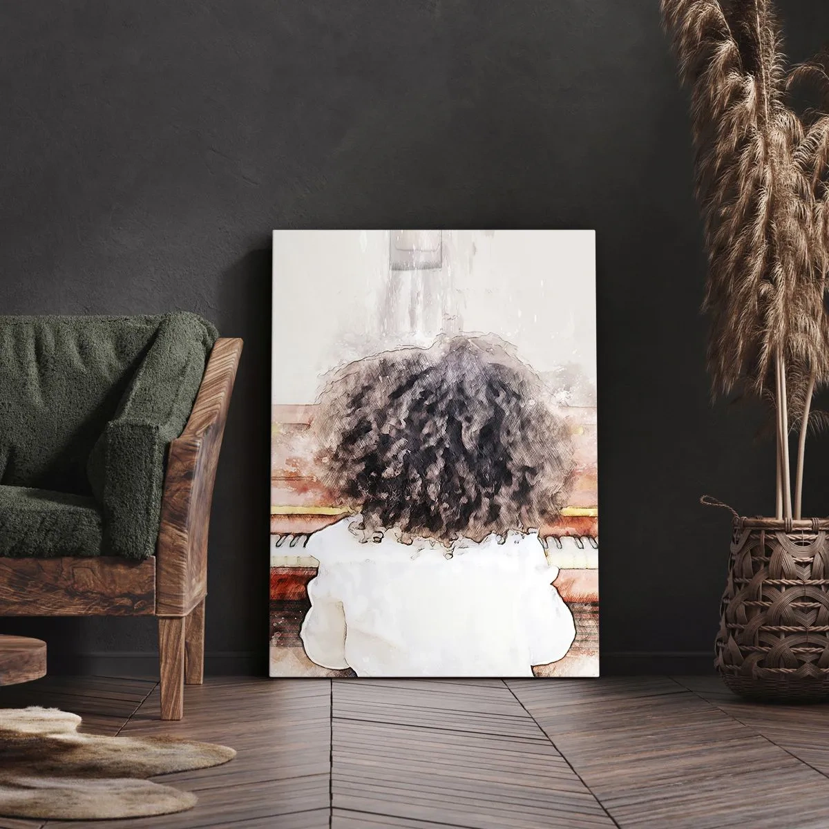 Bild auf Leinwand - Leinwandbild - In der neuen Welt - 45x80 cm