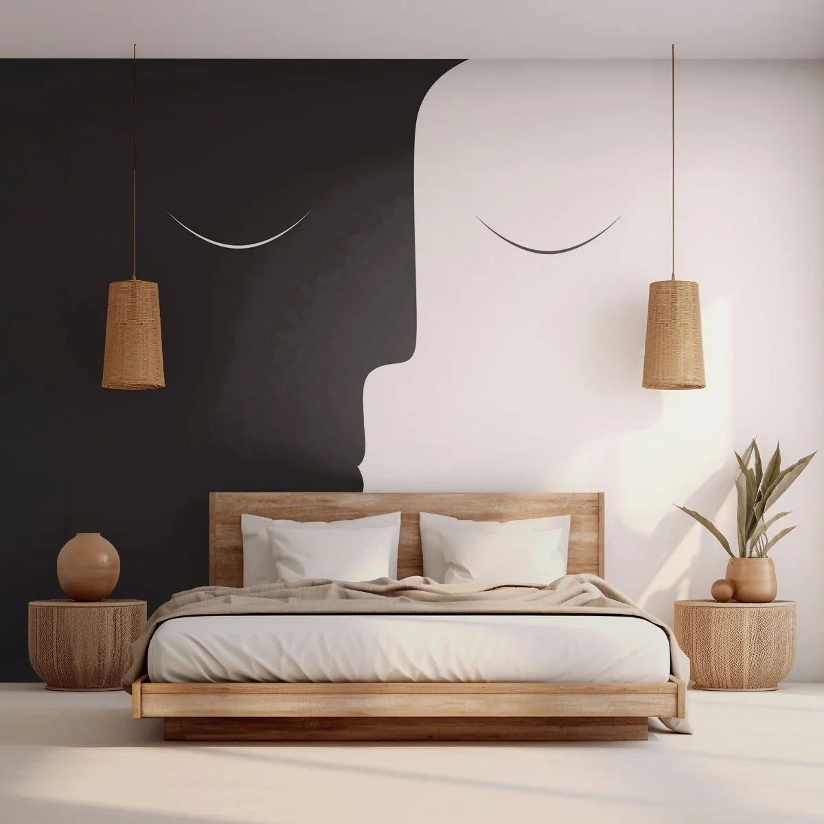 Fototapete Premium Canvas - Einheit der Gegensätze - Menschen, Paar, Stück - 250x175 cm