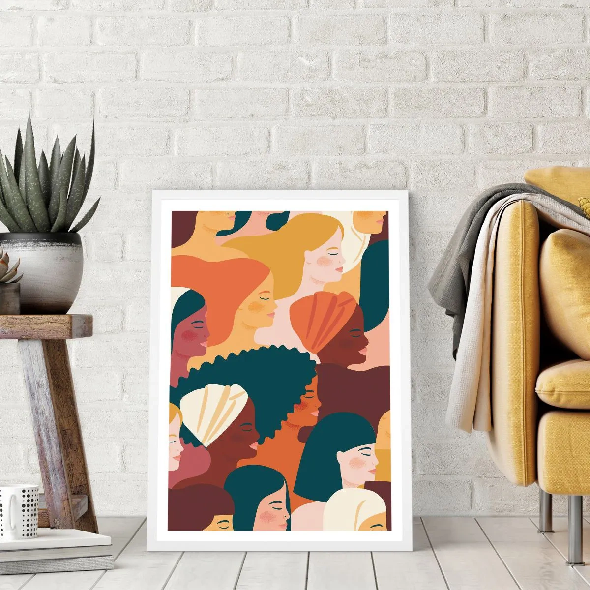 Poster in einem weißen Rahmen - Nur Weiblichkeit - 30x40 cm