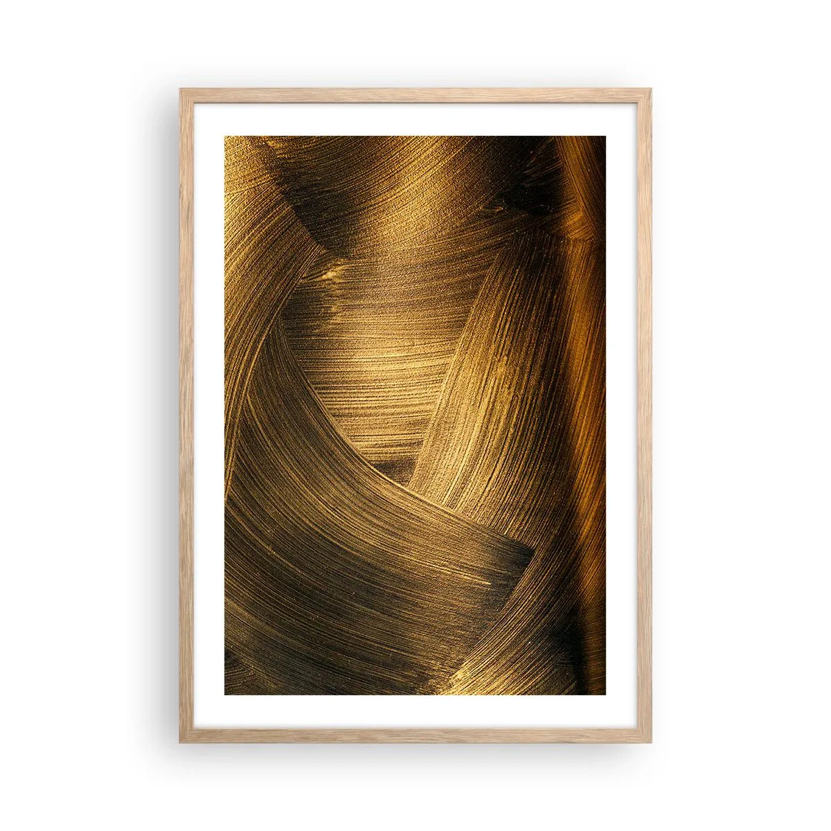Poster in einem Rahmen aus heller Eiche - In einem goldenen Labyrinth - 50x70 cm
