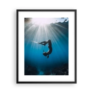 Poster in einem schwarzem Rahmen - Tanz unter Wasser - 40x50 cm
