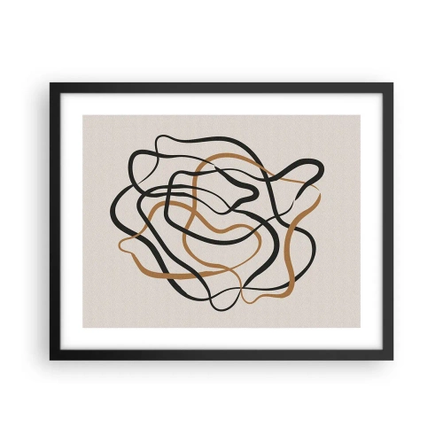 Poster in einem schwarzem Rahmen - Alles ging schief - 50x40 cm