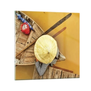 Glasbild - Bild auf glas - Leben am Gelben Fluss - 70x70 cm