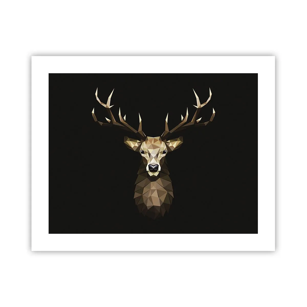 Poster - Kubistischer Hirsch - 50x40 cm