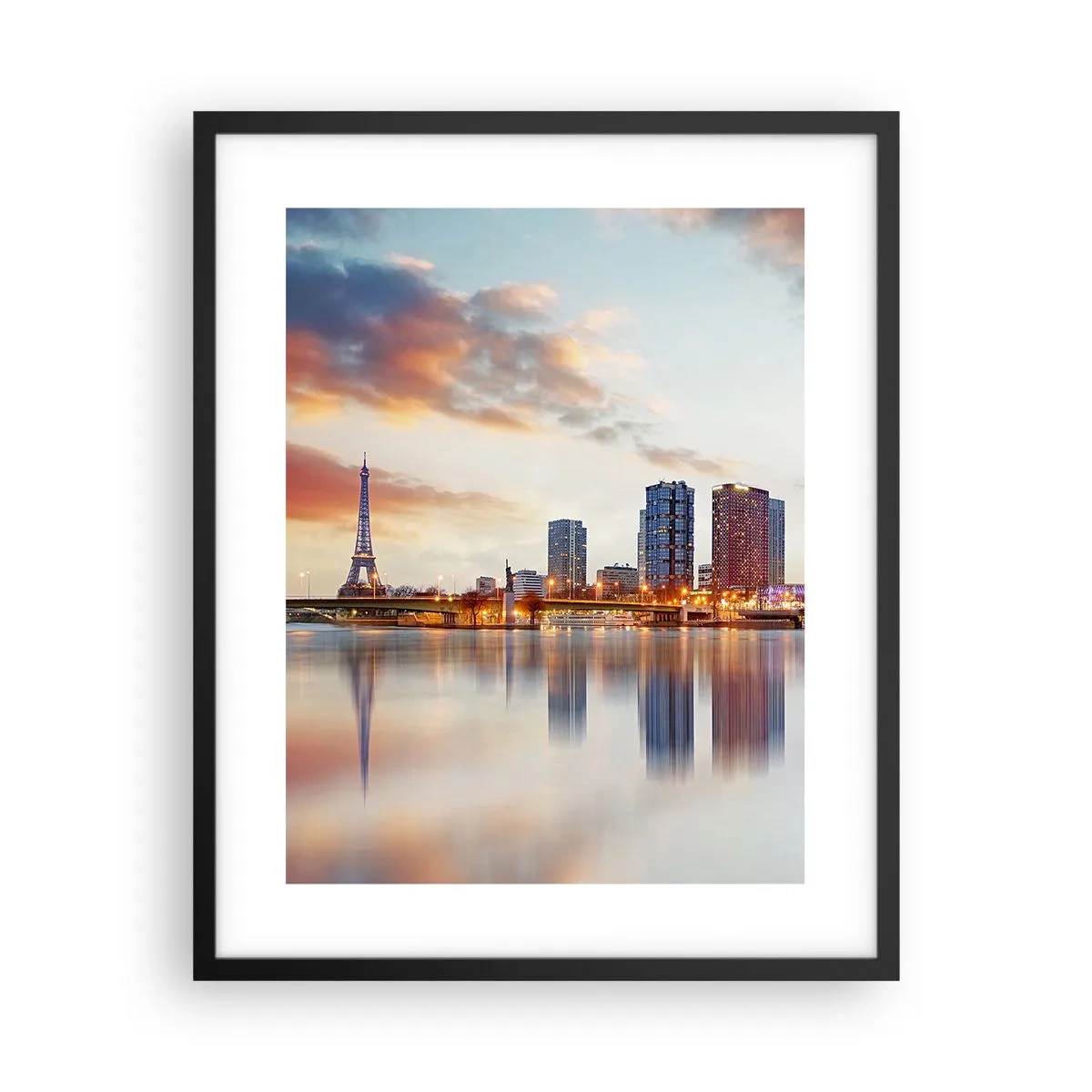 Poster in einem schwarzem Rahmen - Die monumentale Ruhe von Paris - 40x50 cm