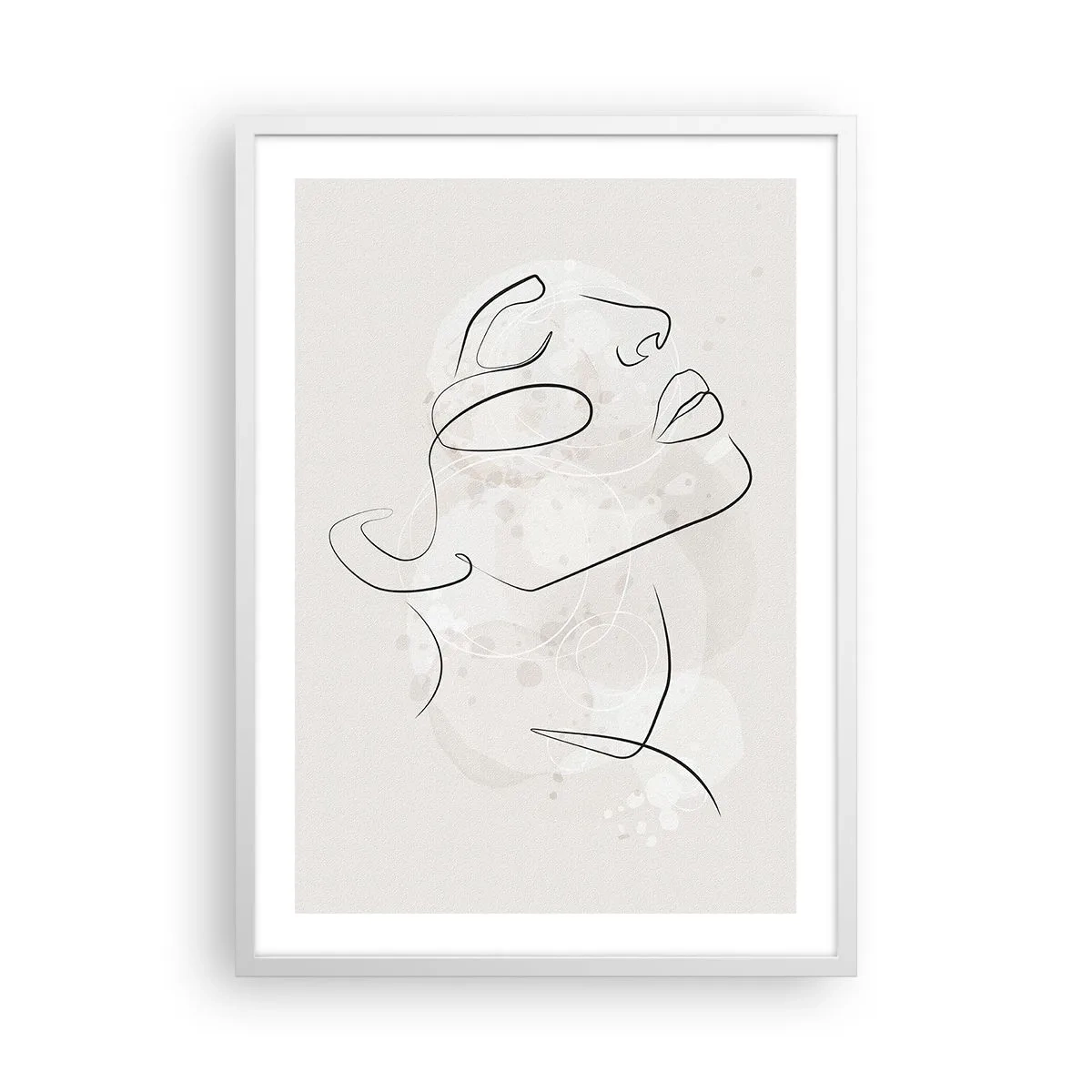 Poster in einem weißen Rahmen - Die Umrisse eines Traums - 50x70 cm