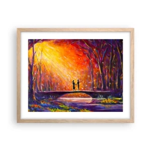 Poster in einem Rahmen aus heller Eiche - Der Himmel liebt sie auch - 50x40 cm