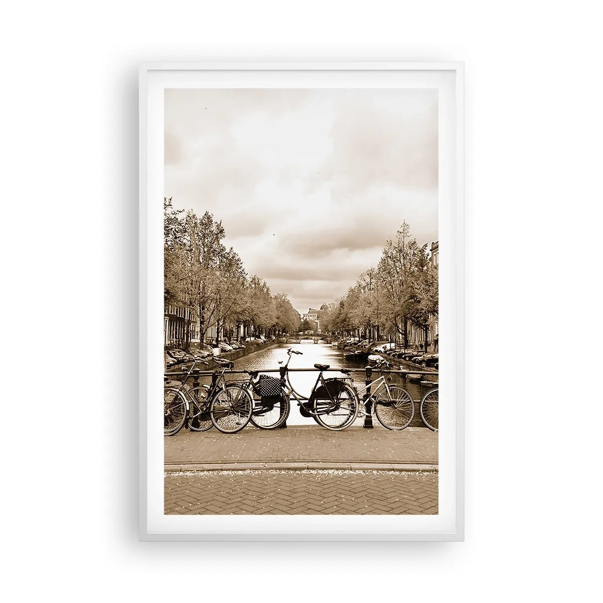 Poster in einem weißen Rahmen - Niederländische Atmosphäre - 61x91 cm