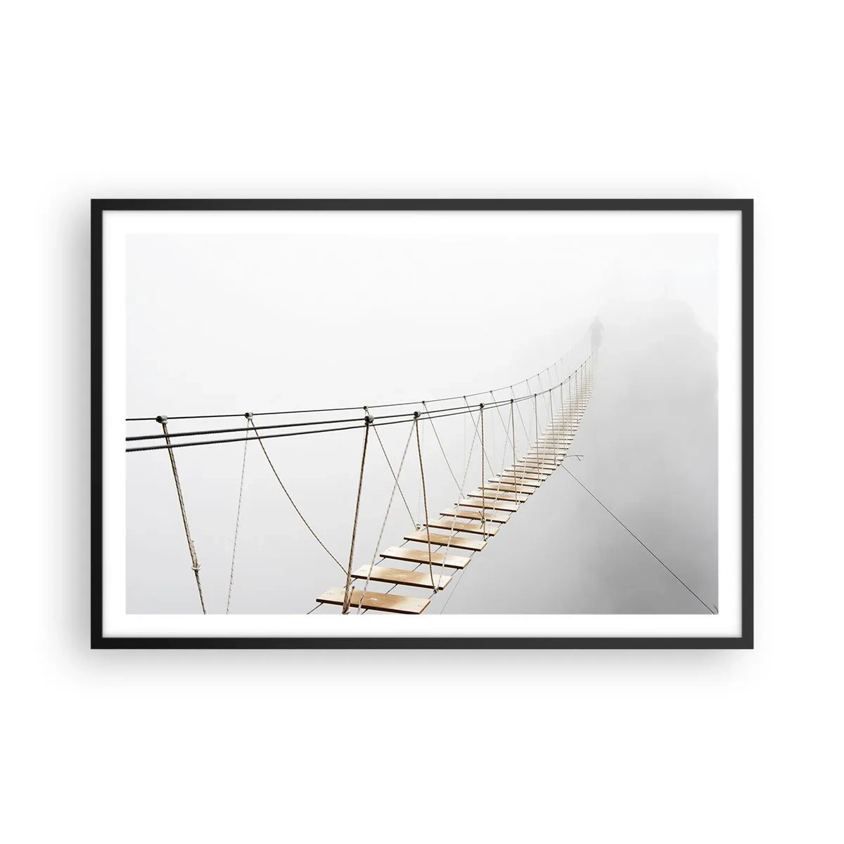 Poster in einem schwarzem Rahmen - Wohin wird es dich führen? - 91x61 cm