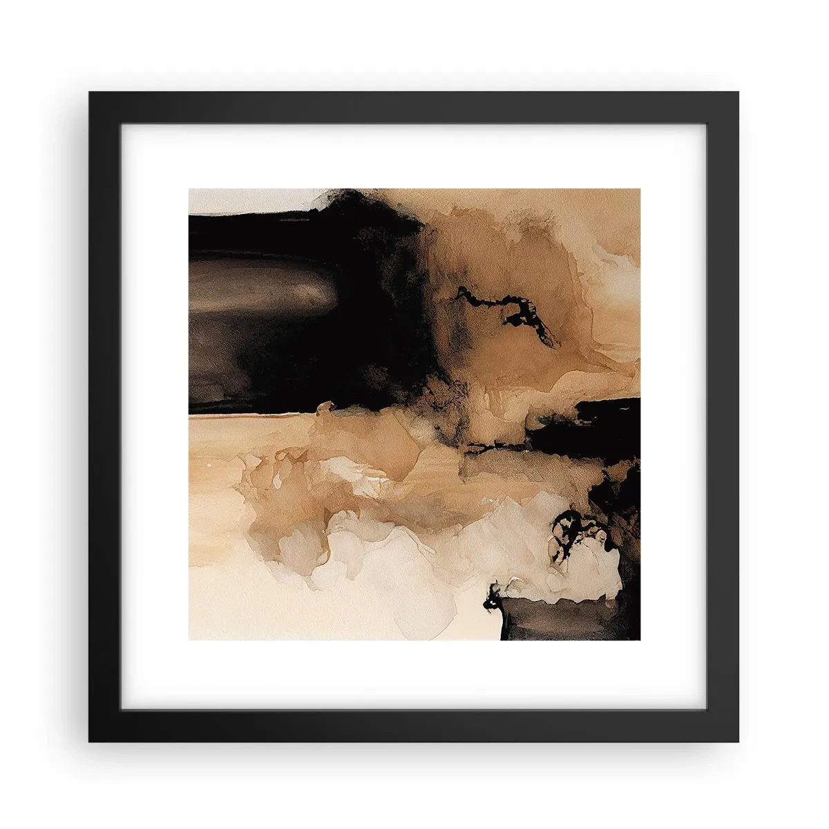 Poster in einem schwarzem Rahmen - Faszinierende Abstraktion - 30x30 cm