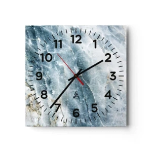 Wanduhr - Glasuhr - Eiswelt - 40x40 cm