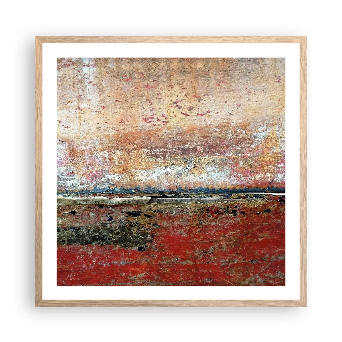 Poster in einem Rahmen aus heller Eiche - Vielleicht liegt es am Meer - 60x60 cm