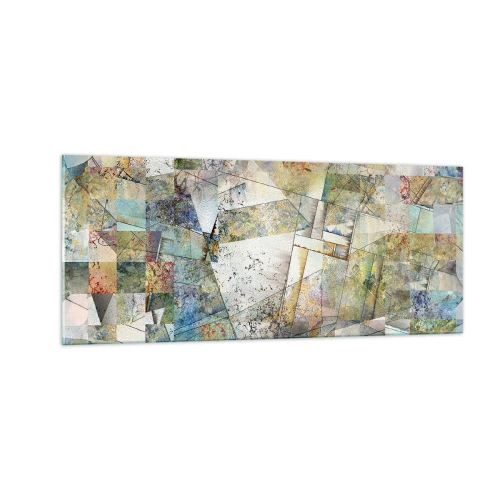 Glasbild - Bild auf glas - Geometrische Mischung - 100x40 cm