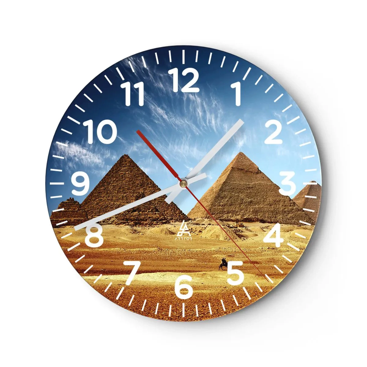 Wanduhr - Glasuhr - 40 Jahrhunderte schauen dich an - 40x40 cm