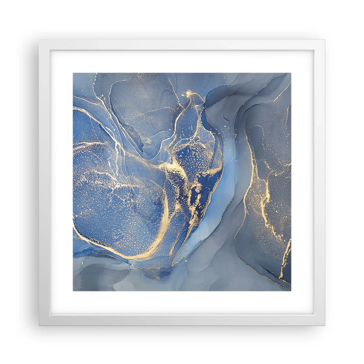 Poster in einem weißen Rahmen - Goldstaub - 40x40 cm