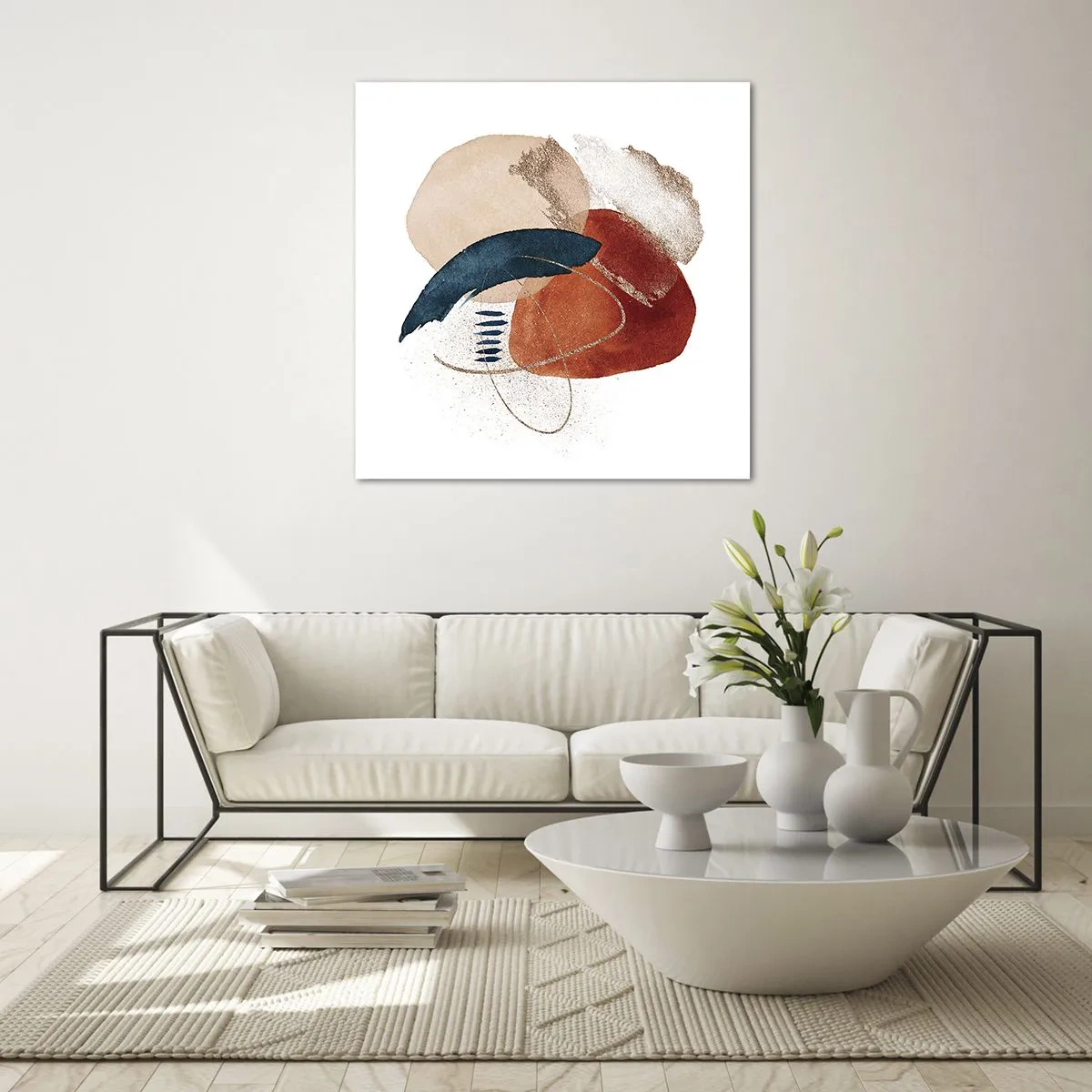 Glasbild - Bild auf glas - Ovale Komposition - 60x60 cm