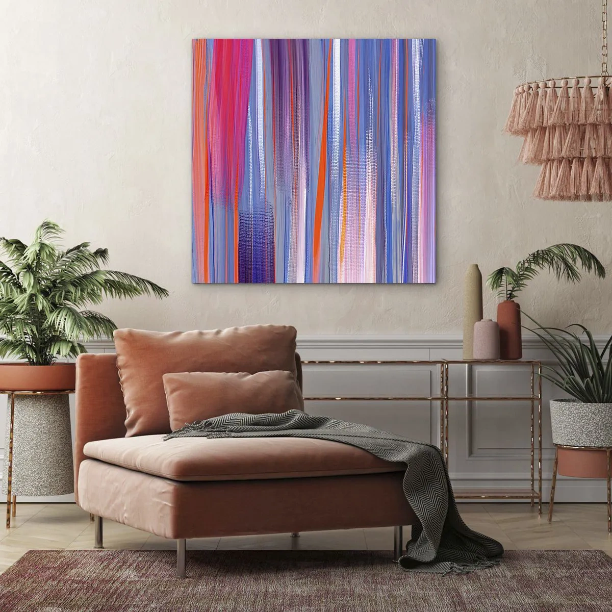 Bild auf Leinwand - Leinwandbild - Aufstieg zum Regenbogen - 60x60 cm