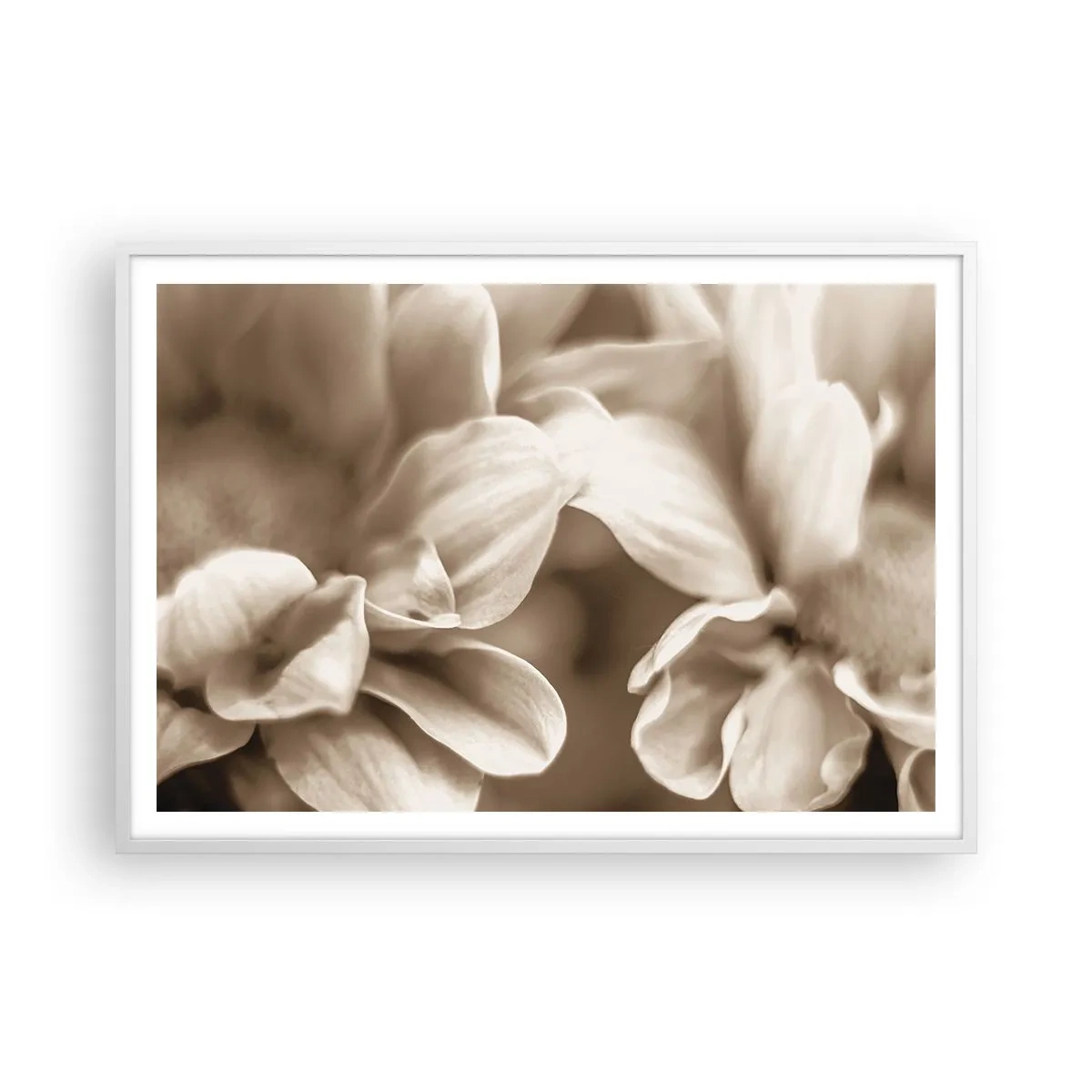 Poster in einem weißen Rahmen - So sanft wie ein Lächeln - 100x70 cm