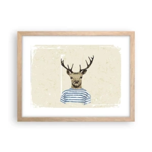 Poster in einem Rahmen aus heller Eiche - Weil ich gestreifte T-Shirts mag! - 40x30 cm