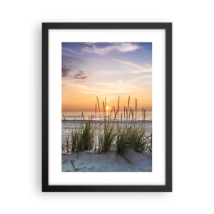 Poster in einem schwarzem Rahmen - Schau, denk, fühl - 30x40 cm