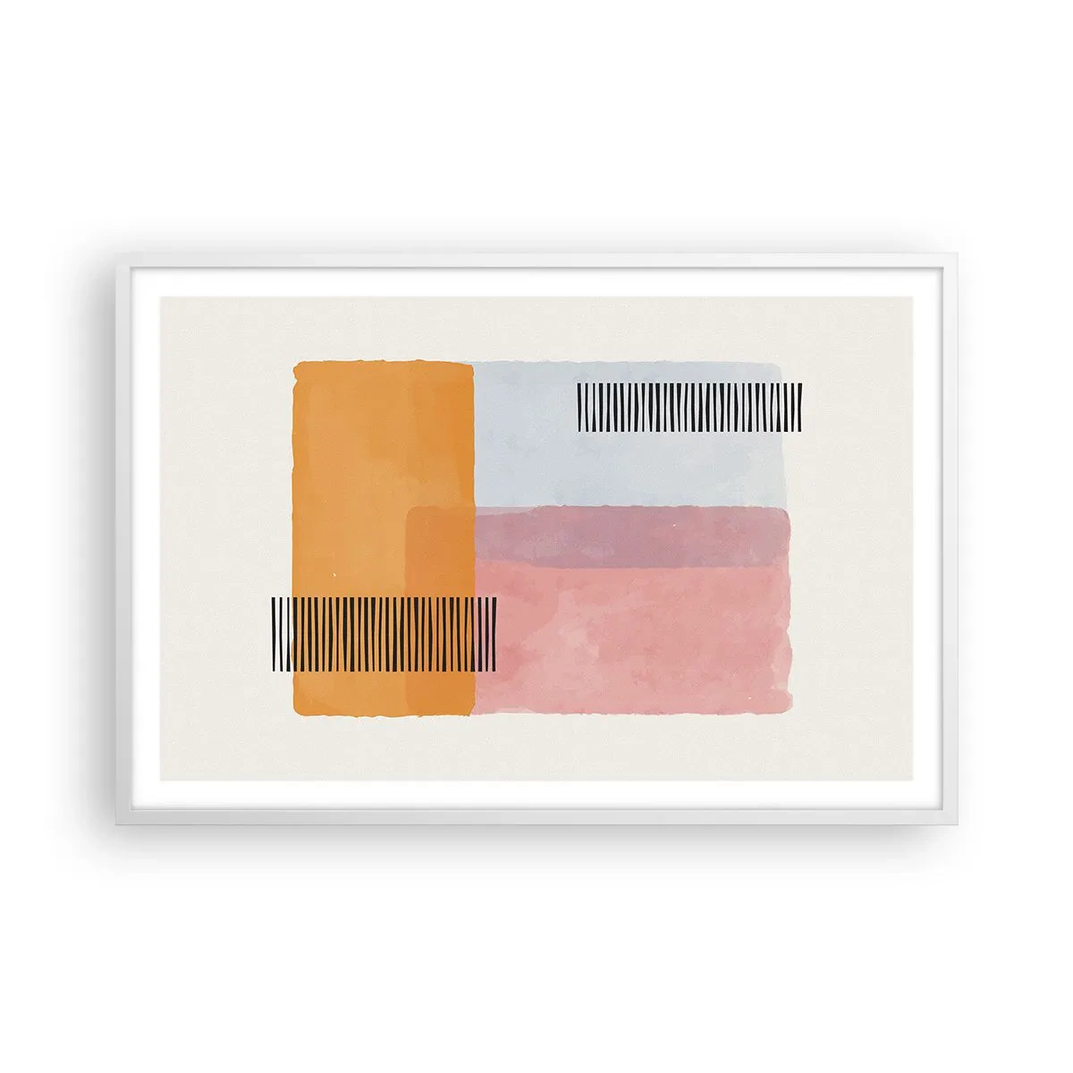 Poster in einem weißen Rahmen - Von Ecke zu Ecke - 91x61 cm