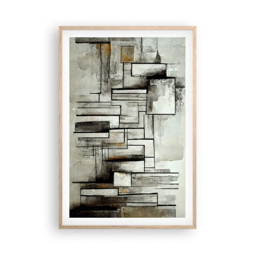 Poster in einem Rahmen aus heller Eiche - Kraft der Einfachheit - 61x91 cm