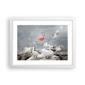 Poster in einem weißen Rahmen - Wie kam ich hier hin? - 40x30 cm