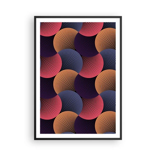 Poster in einem schwarzem Rahmen - Im kreisenden Rhythmus - 70x100 cm