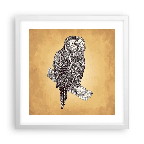 Poster in einem weißen Rahmen - Kunstvolle Ornamente der Weisheit - 40x40 cm