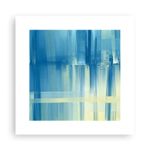 Poster - Komposition in Türkis - 30x30 cm