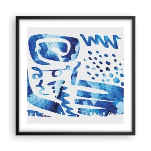 Poster in einem schwarzem Rahmen - Zurück zu den Wurzeln - 50x50 cm