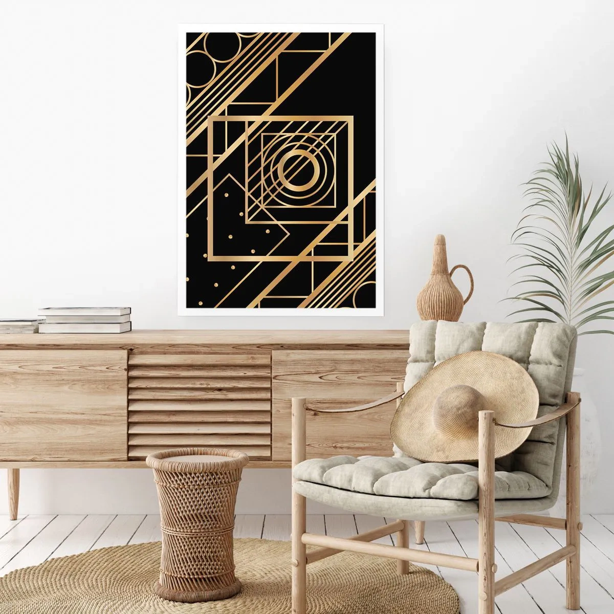 Poster - Goldene Geometrie - 70x100 cm