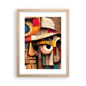 Poster in einem Rahmen aus heller Eiche - Ich sehe dich… - 30x40 cm