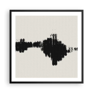 Poster in einem schwarzem Rahmen - Schwingungen der Fantasie - 60x60 cm