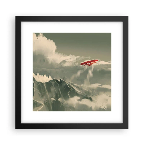 Poster in einem schwarzem Rahmen - Furchtloser Pionier - 30x30 cm