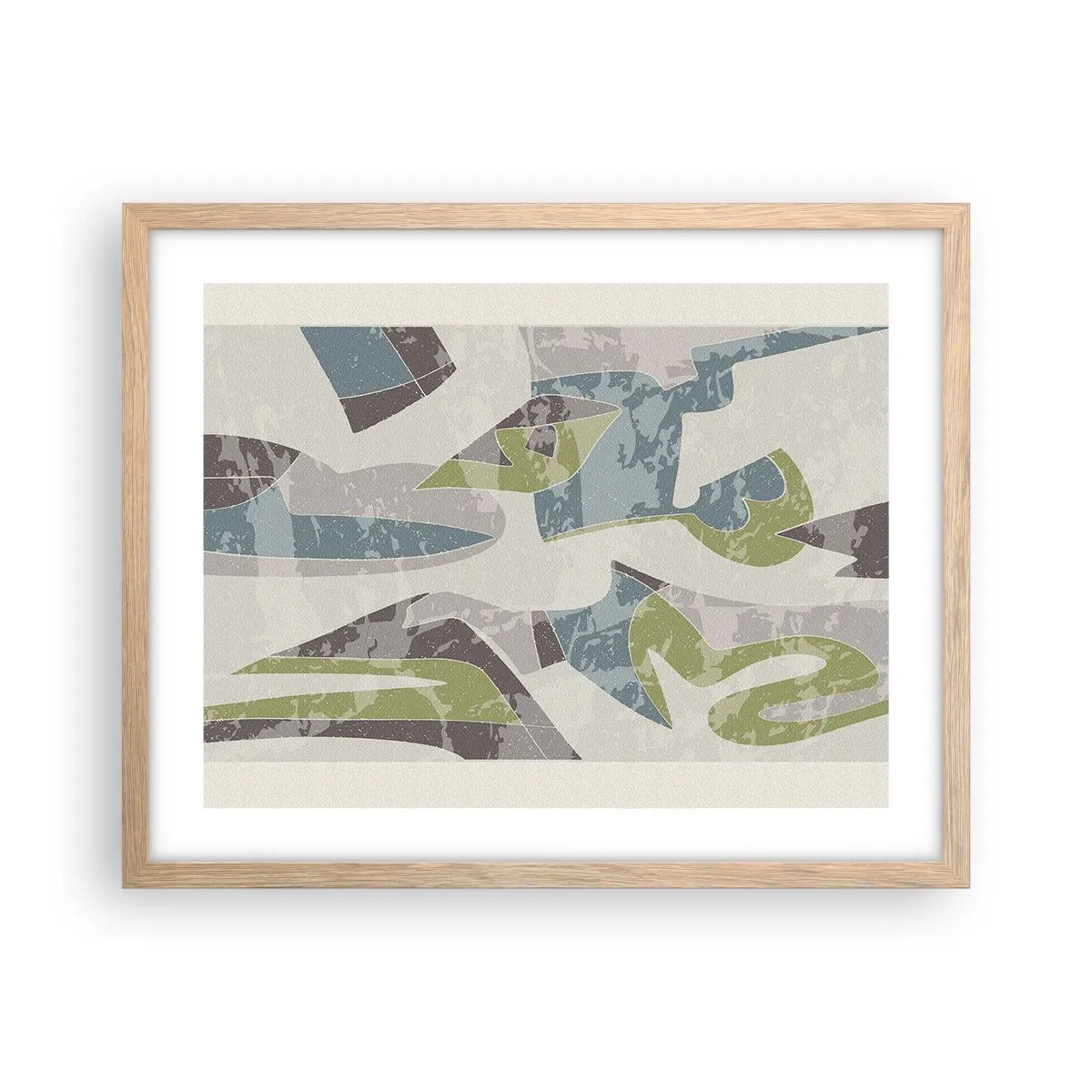 Poster in einem Rahmen aus heller Eiche - Komposition hinter dem Glas - 50x40 cm