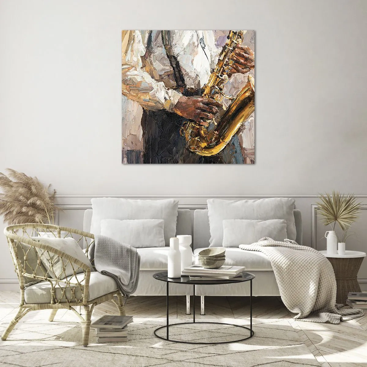 Glasbild - Bild auf glas - Zeit fürs Solo - 70x70 cm