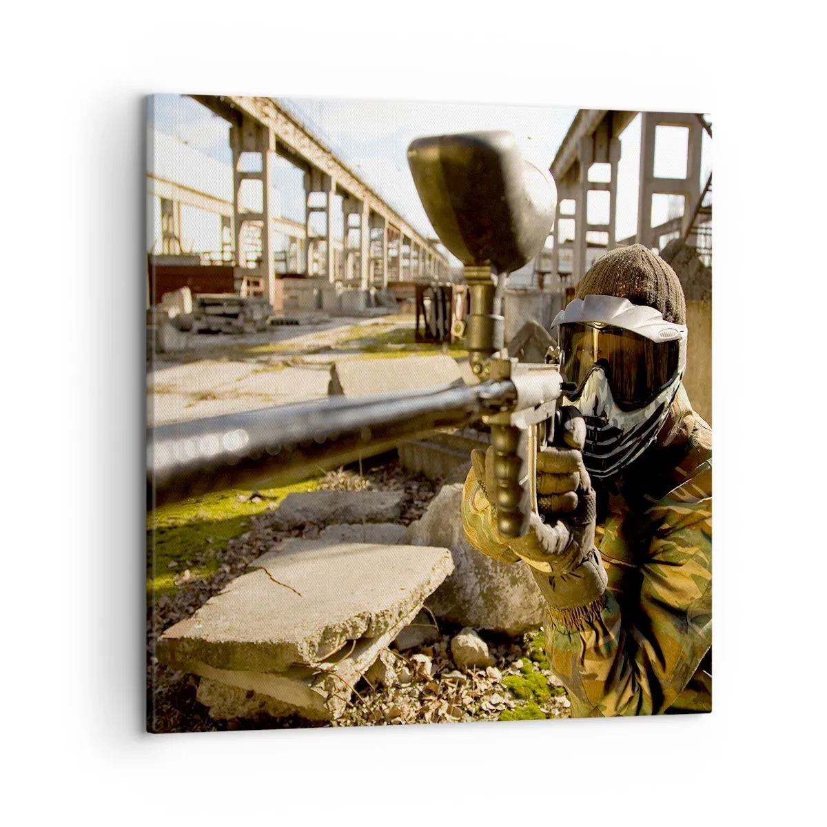 Bild auf Leinwand - Leinwandbild - Auch du kannst ein Held werden - 50x50 cm