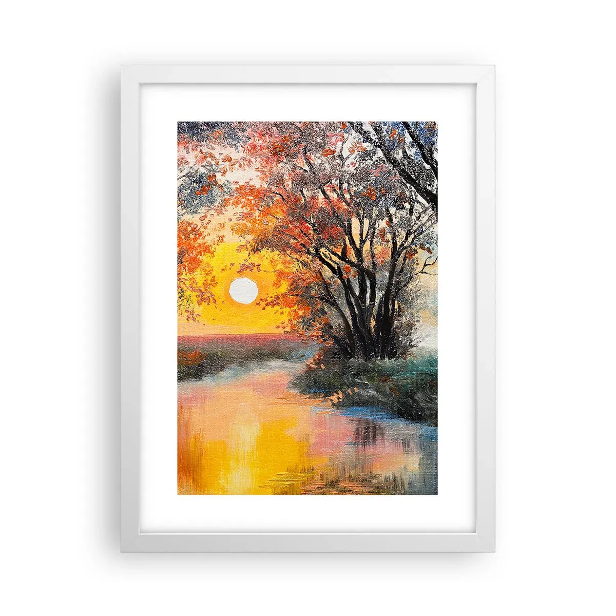 Poster in einem weißen Rahmen - Herbststimmung - 30x40 cm