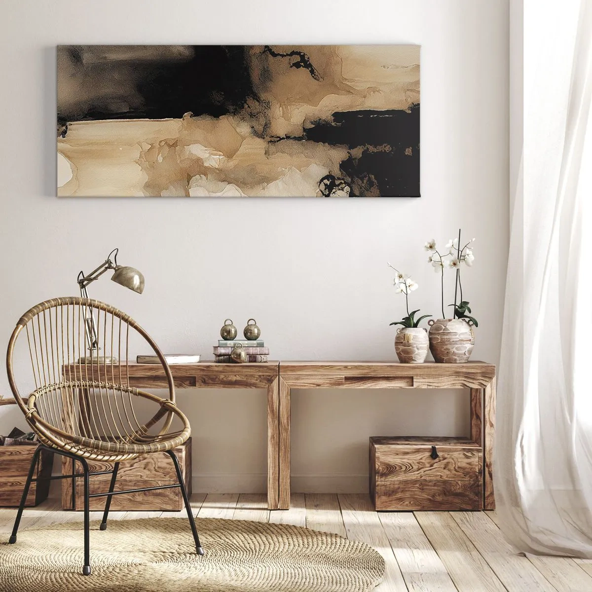 Bild auf Leinwand - Leinwandbild - Faszinierende Abstraktion - 90x30 cm