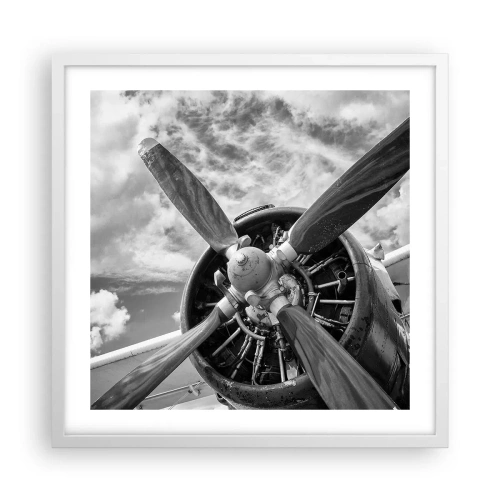 Poster in einem weißen Rahmen - Eroberer der Lüfte - 50x50 cm