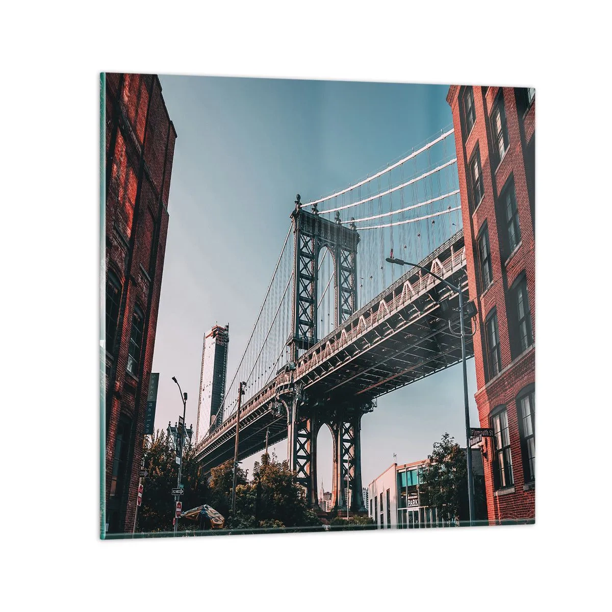 Glasbild - Bild auf glas - Über den Wellen der Stadt - 60x60 cm