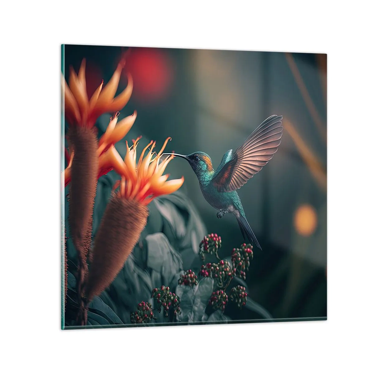 Glasbild - Bild auf glas - Wirklich buntes Leben - 40x40 cm