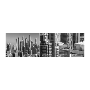 Fototapetenmuster Standard Eco - Stadt in der Wüste - Die Architektur, Stadt, Dubai - 100x30 cm