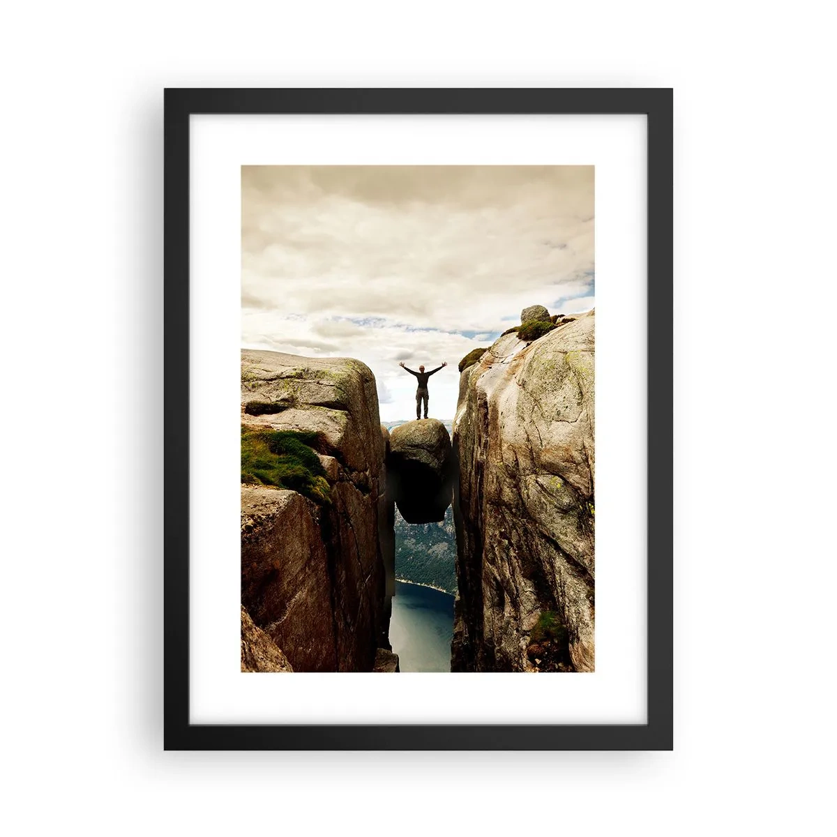 Poster in einem schwarzem Rahmen - Wie geht's mir?! - 30x40 cm
