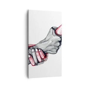 Bild auf Leinwand - Leinwandbild - Sie sind in guten Händen - 55x100 cm