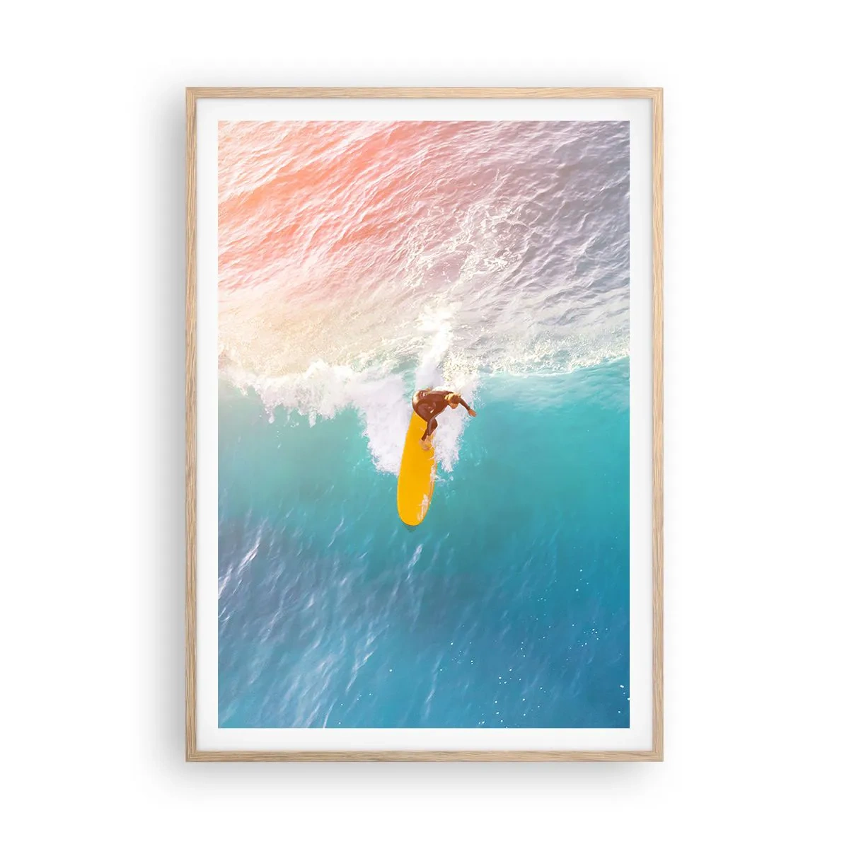 Poster in einem Rahmen aus heller Eiche - Der Ozeanreiter - 70x100 cm